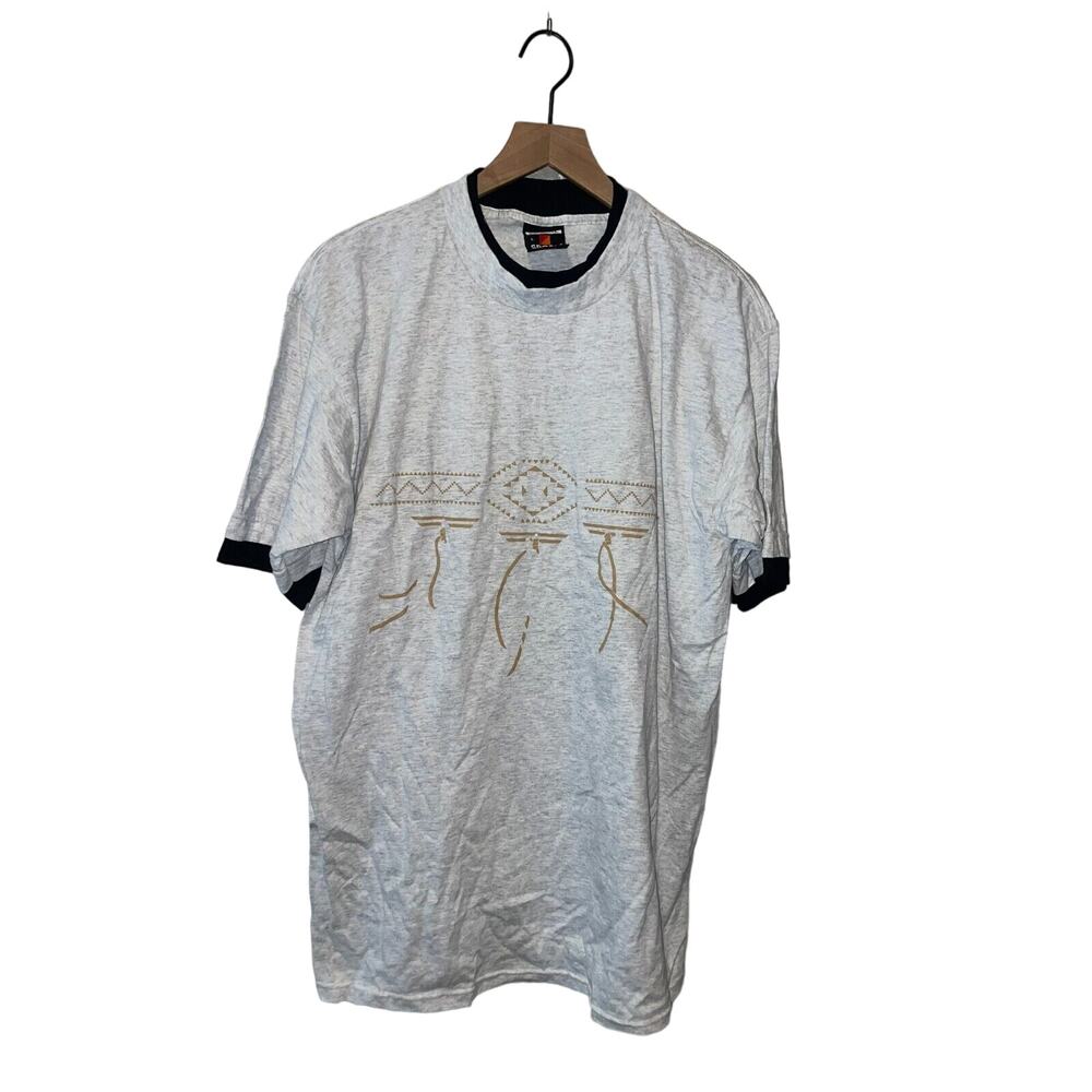 Vintage Colorado Test Print Shirt Tee Signal Sports Gray Rocky Mountains 90s L